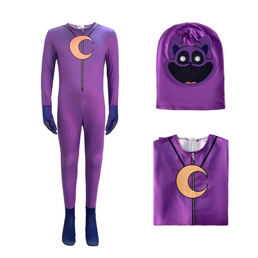 Kids Catnap Costume Smiling Critters Catnap Cosplay Zentai and Helmet