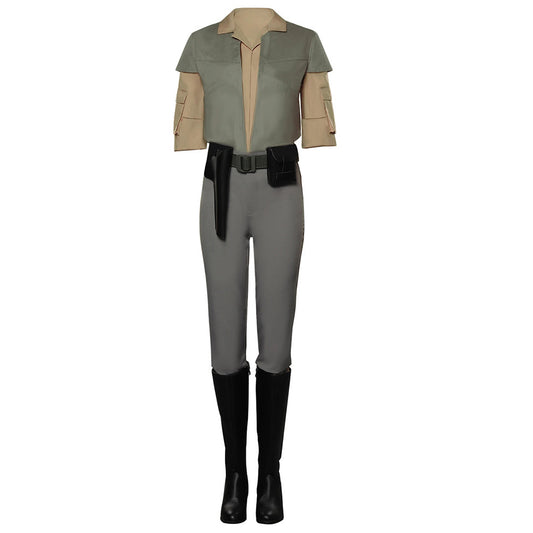 Women Princess Leia Costume Vest Shirts Pants Leia Organa Cosplay Costume