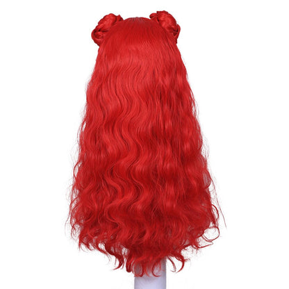 Girls The Rise of Red Dress Princess Red Costume and Wig for Halloween Carnival