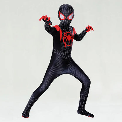 Kids Spiderman Costume Superhero Cosplay Bodysuit with Mask Halloween Costume