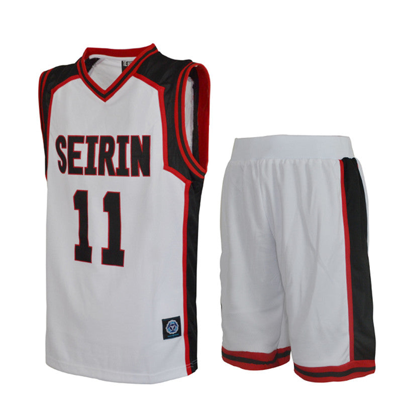 Kuroko's Basketball Jersey SEIRIN School White Vest and Shorts Number 10 11 4 5 6 7 8 9