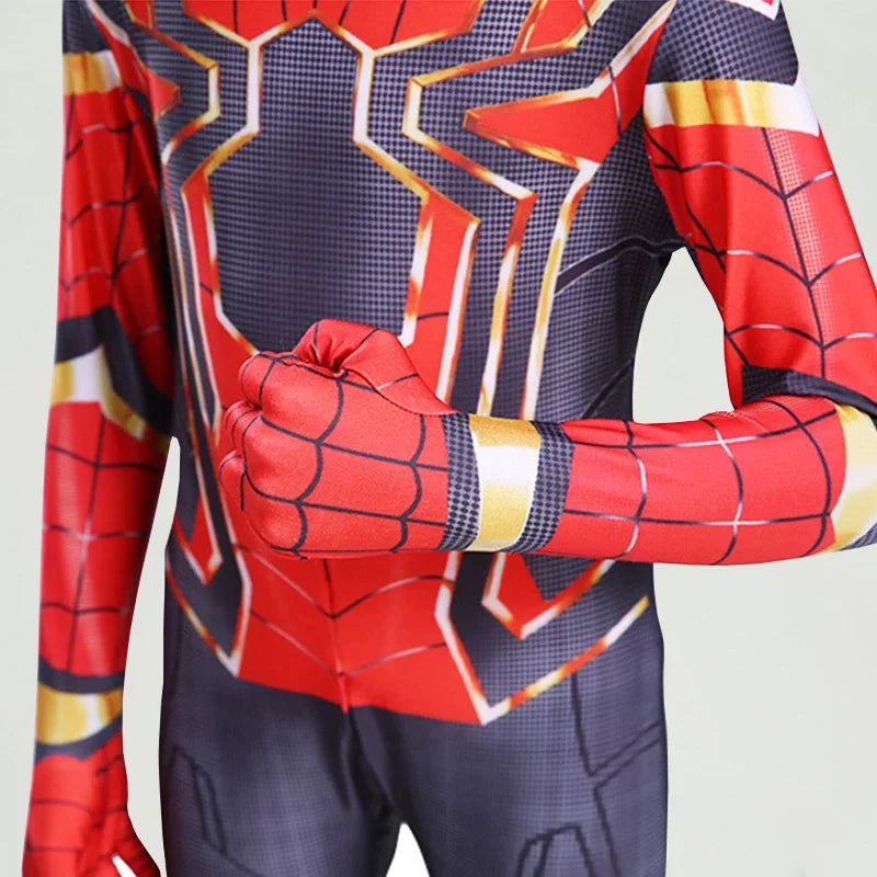 Kids Spiderman Costume Superhero Cosplay Bodysuit with Mask Halloween Costume