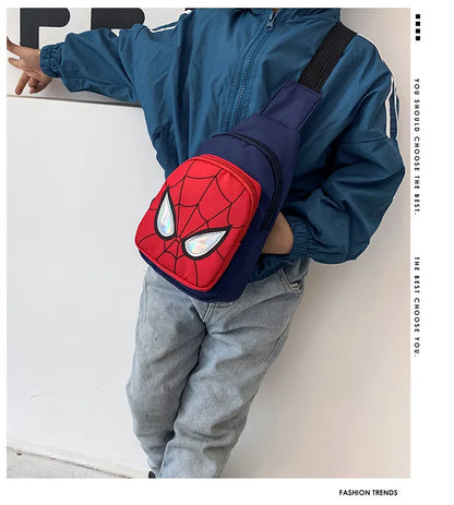 Kids Spiderman Shoulder Bag Canvas Sports Crossbody Bags