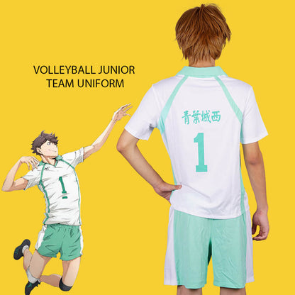 Sports Costumes Uniform Shiratorizawa High School Volleyball Shirt Shorts