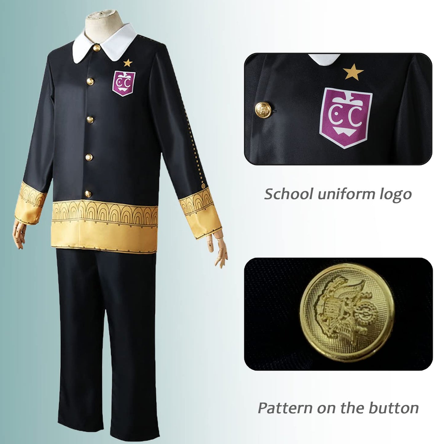 Damian Desmond Outfit Anime Spies Family Cosplay Costume School Uniform