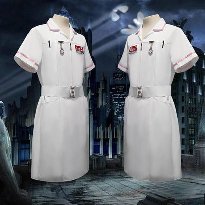 Adult Joker Nurse Costume Unisex Nurses Cosplay Outfit for Halloween Party