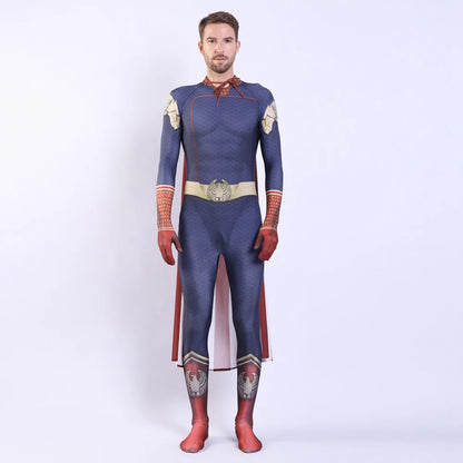 The Boys Homelander Cosplay Costume Home Lander Battle Suit with Cape Halloween Costumes