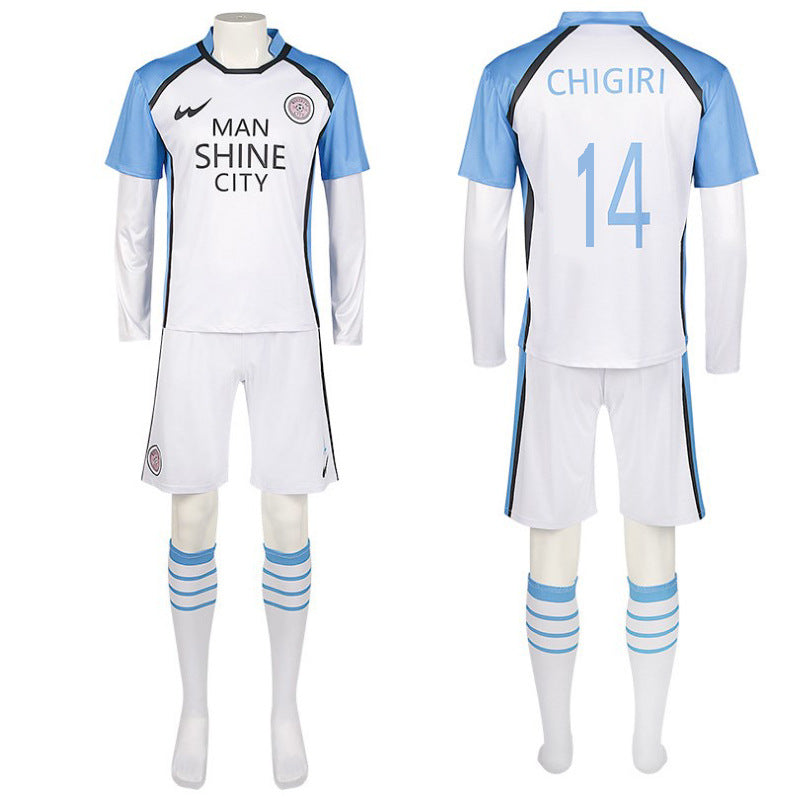 Unisex No.11 Nagi Seishiro Costume Manshine City Football Uniform Hyoma Chigiri Jersey