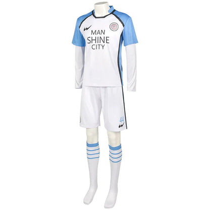 Unisex No.11 Nagi Seishiro Costume Manshine City Football Uniform Hyoma Chigiri Jersey