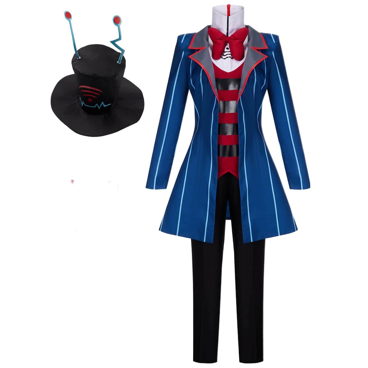 Adult Vox Hazbin Hotel Costume TV Demon Vox Cosplay Outfit Coat Pants and Accessories Full Set for Halloween