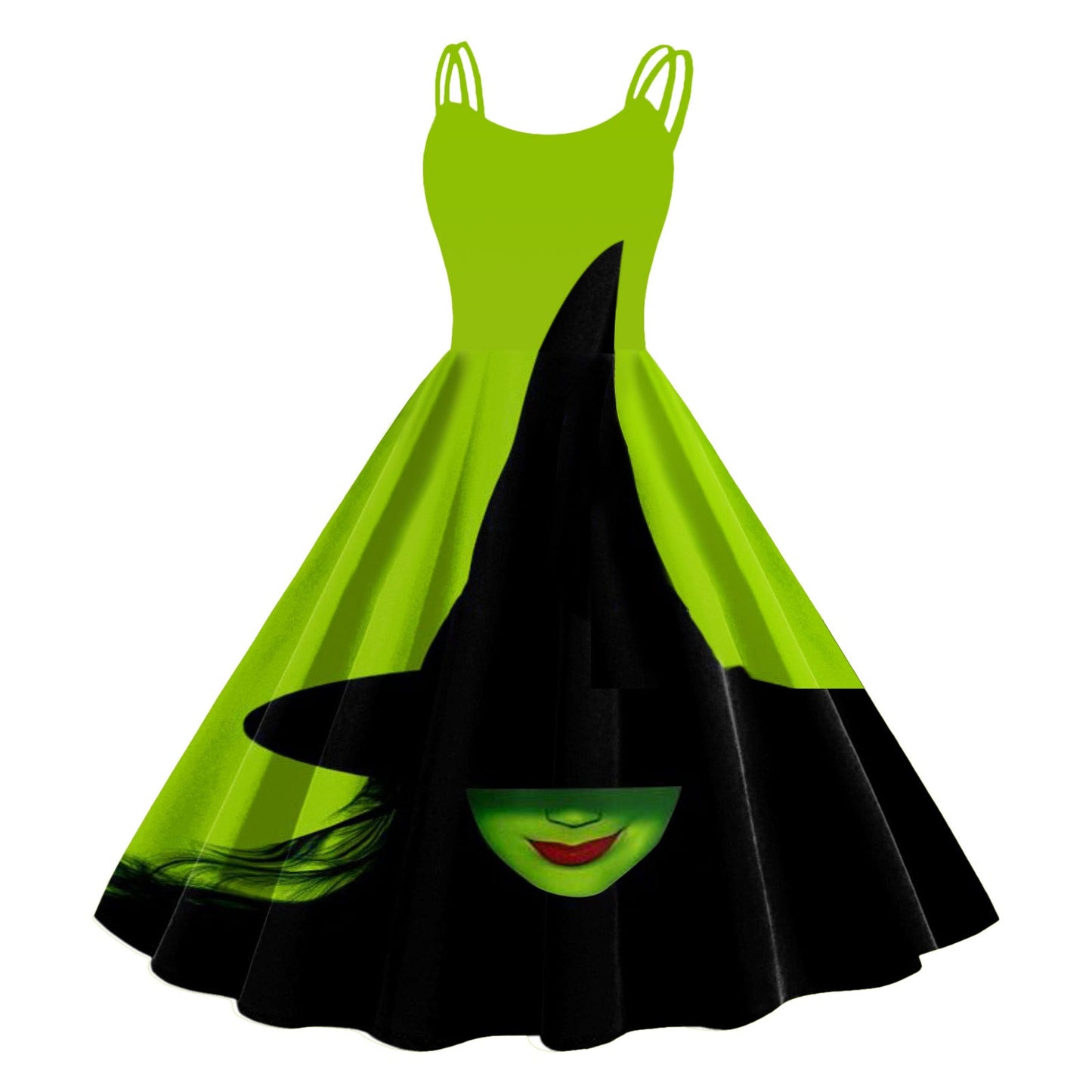 Wicked Elphaba Costume Women Long Casual Elphaba Dress Cosplay Outfit