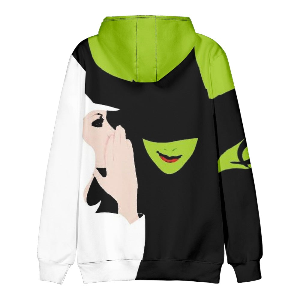 Adult Wicked Elphaba Hoodie Green Good Witch Sweatshirt Hooded Long Sleeve Womens Witch Outfit