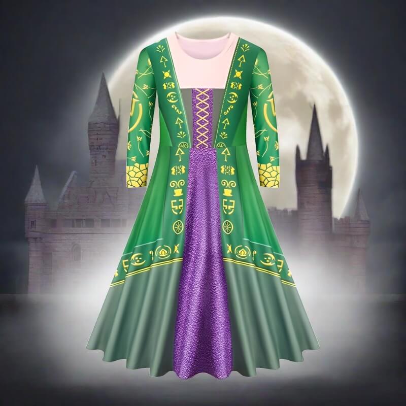 Kids Winifred Sanderson Costume Halloween  Cosplay Dress Up 3-10Y