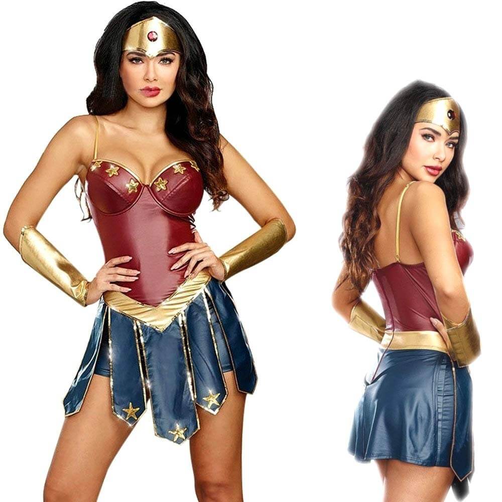 Female Superhero Costume Role-play Women's Cosplay Costume  Party Sexy Women Dress