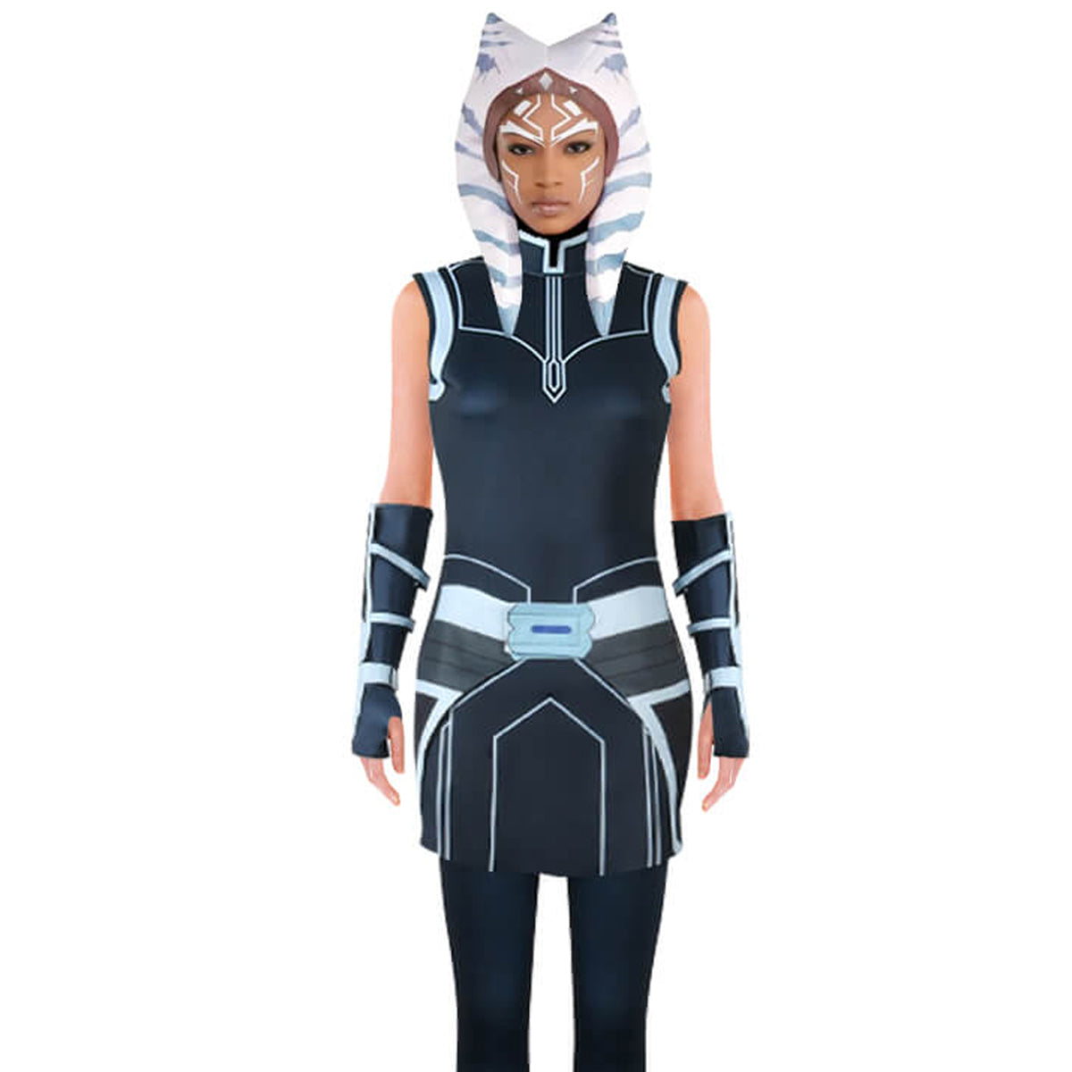 Ahsoka Tano Costume Ahsoka Uniform Accessories Full Set for Halloween Dress Up