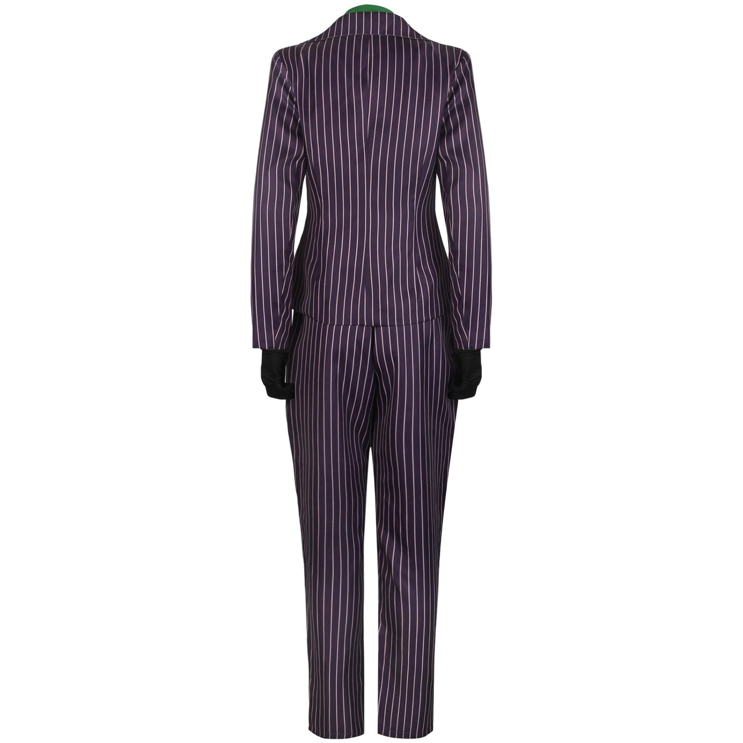 Women Joker Costume Striped Purple Uniform Party Outfit Femal Joker Halloween Suit