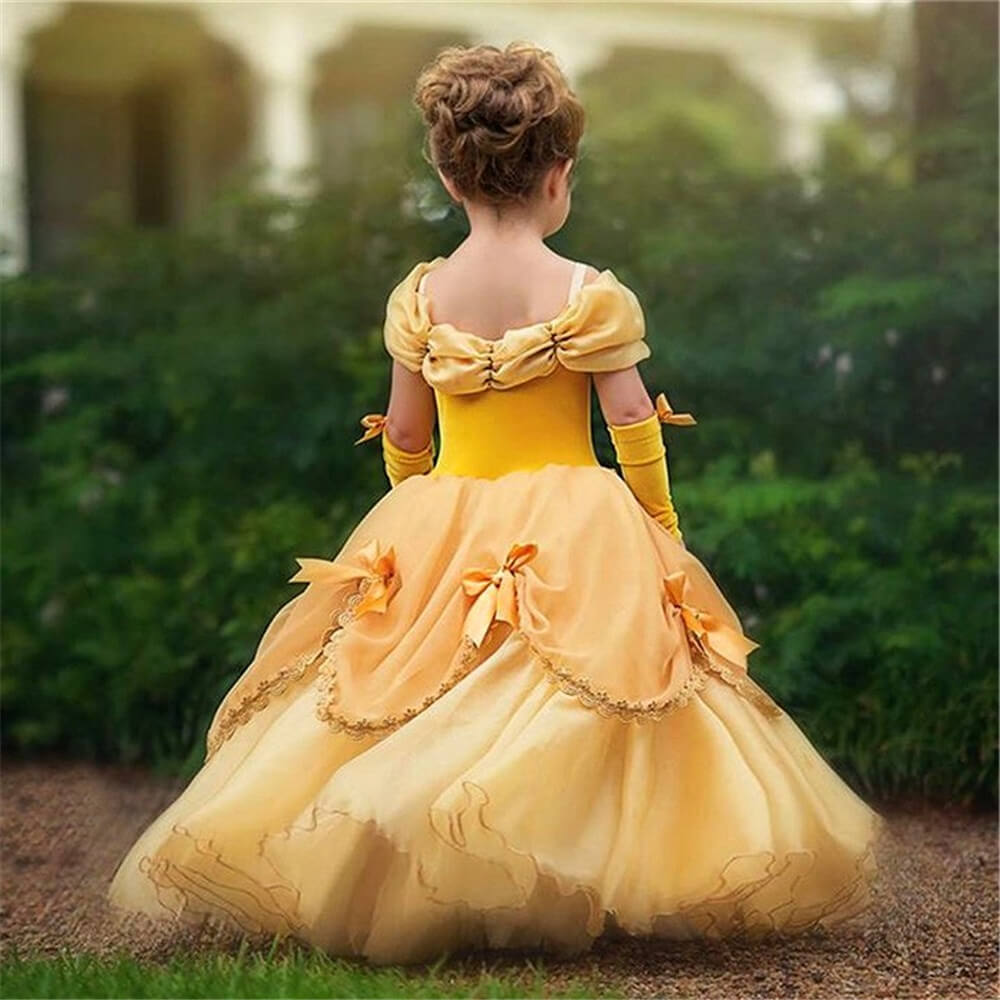 Princess Belle Dress Halloween Costume Party Ball Gown Dress