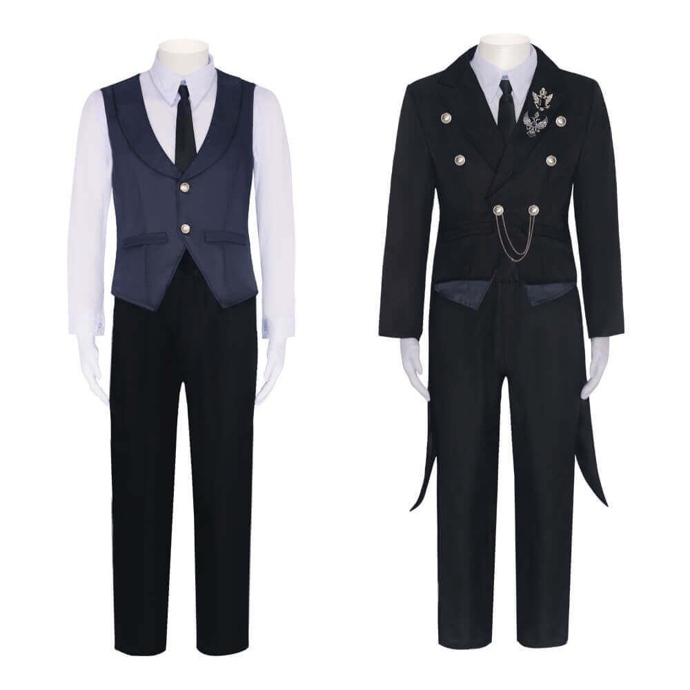 Mens Sebastian Michaelis Costume Sebastian Cosplay Outfit Halloween Dress Up Full Set