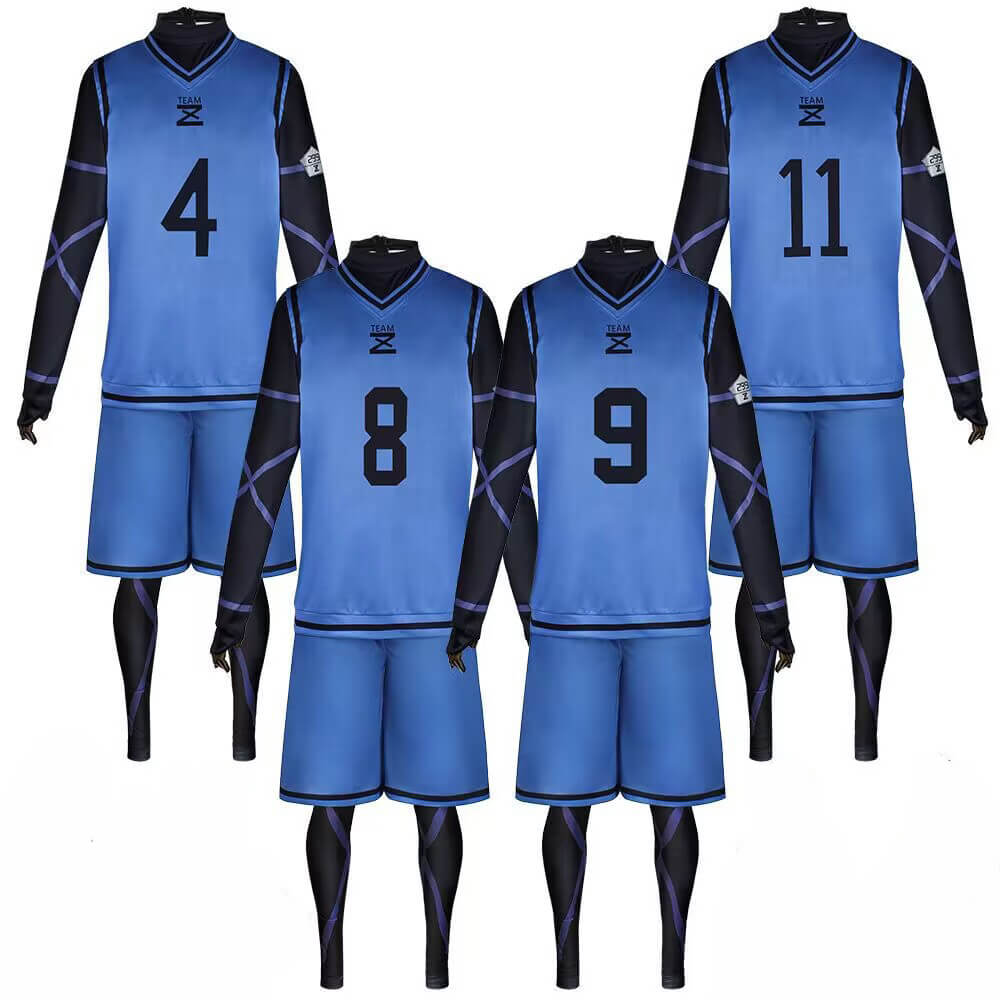 Blue Lock Jersey & Shorts Football Training Uniform Optional Isagi Yoichi #11 Soccer Uniforms Blue Lock Cosplay Costume