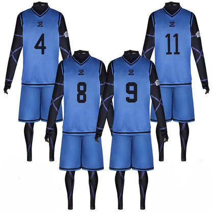 Blue Lock Jersey & Shorts Football Training Uniform Optional Isagi Yoichi #11 Soccer Uniforms Blue Lock Cosplay Costume