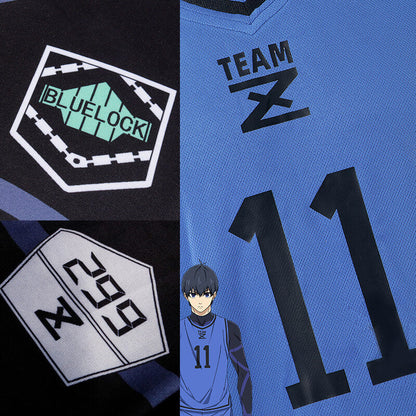 Blue Lock Jersey & Shorts Football Training Uniform Optional Isagi Yoichi #11 Soccer Uniforms Blue Lock Cosplay Costume