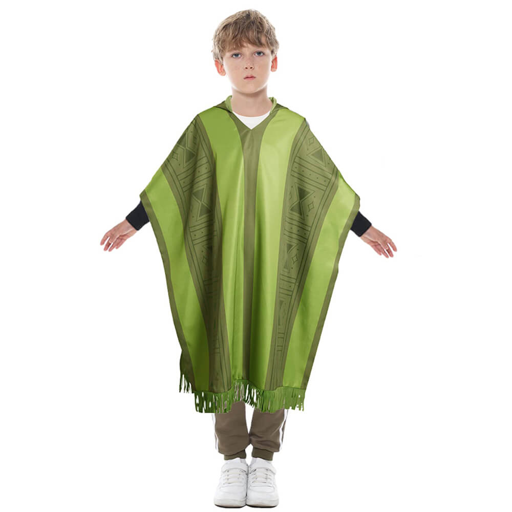 Kids Adult Costume Madrigal Cloak with Hood Shirt Pants Outfit for Halloween Cosplay