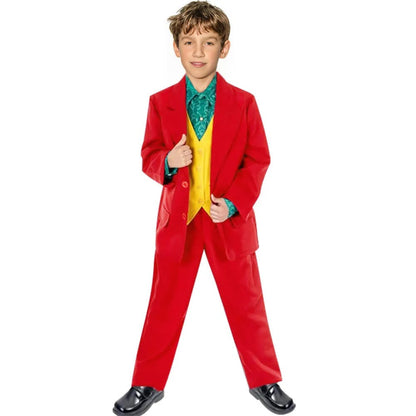 Joaquin Phoenix Joker Costume Arthur Fleck Cosplay Outfit Joker Red Uniform Full Set