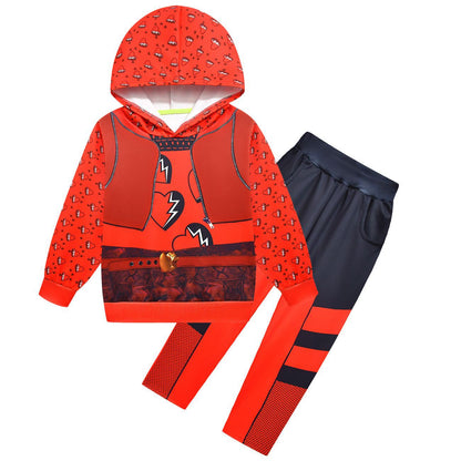 Kids Princess Red Hoodie and Pants The Rise of Red Hooded Sweat Suit for Daily Wear