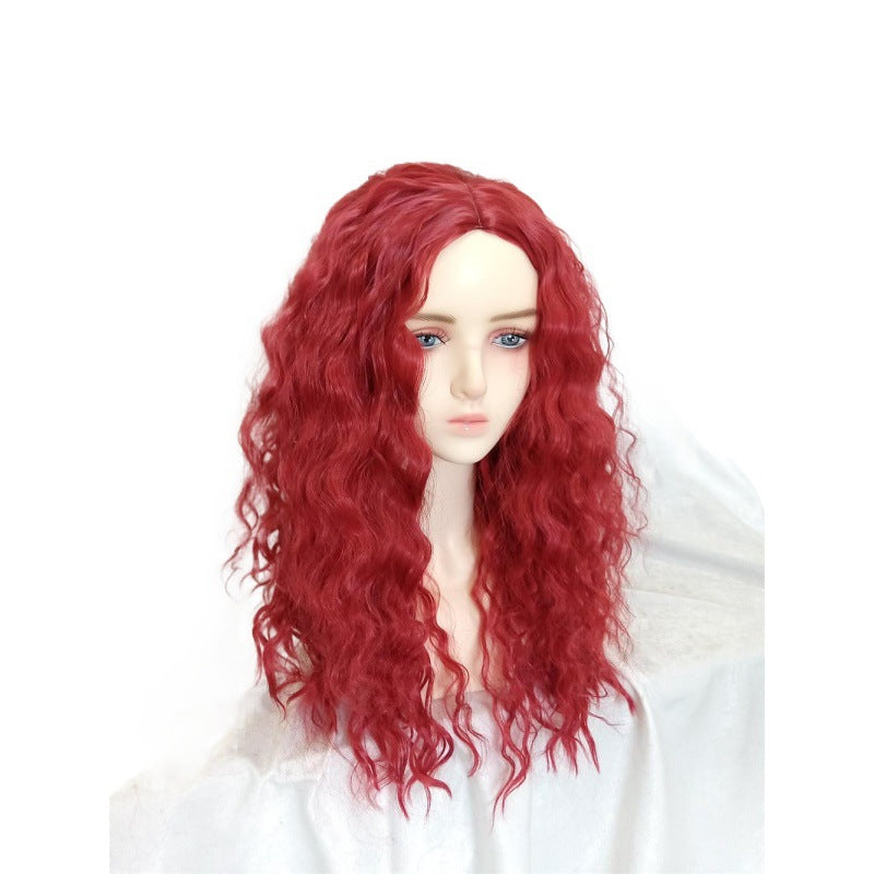 Kids The Rise of Red Jumpsuit and Gloves Suit Girls Princess Red Costume and Wig for Cosplay