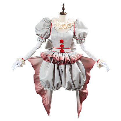 Female Clown Costume Horror Joker Cosplay Outfit Joker Dress Full Set for Halloween Carnival