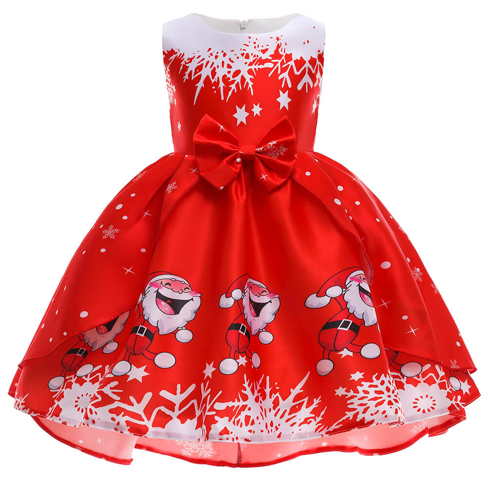 Girls Christmas Dress A Line Princess Party Dress Christmas Costume for Kids 3-8 Years