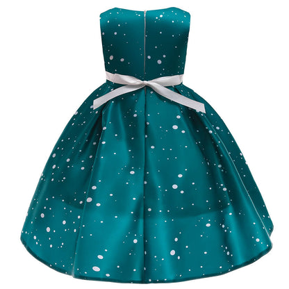 Girls Christmas Dress A Line Princess Party Dress Christmas Costume for Kids 3-8 Years