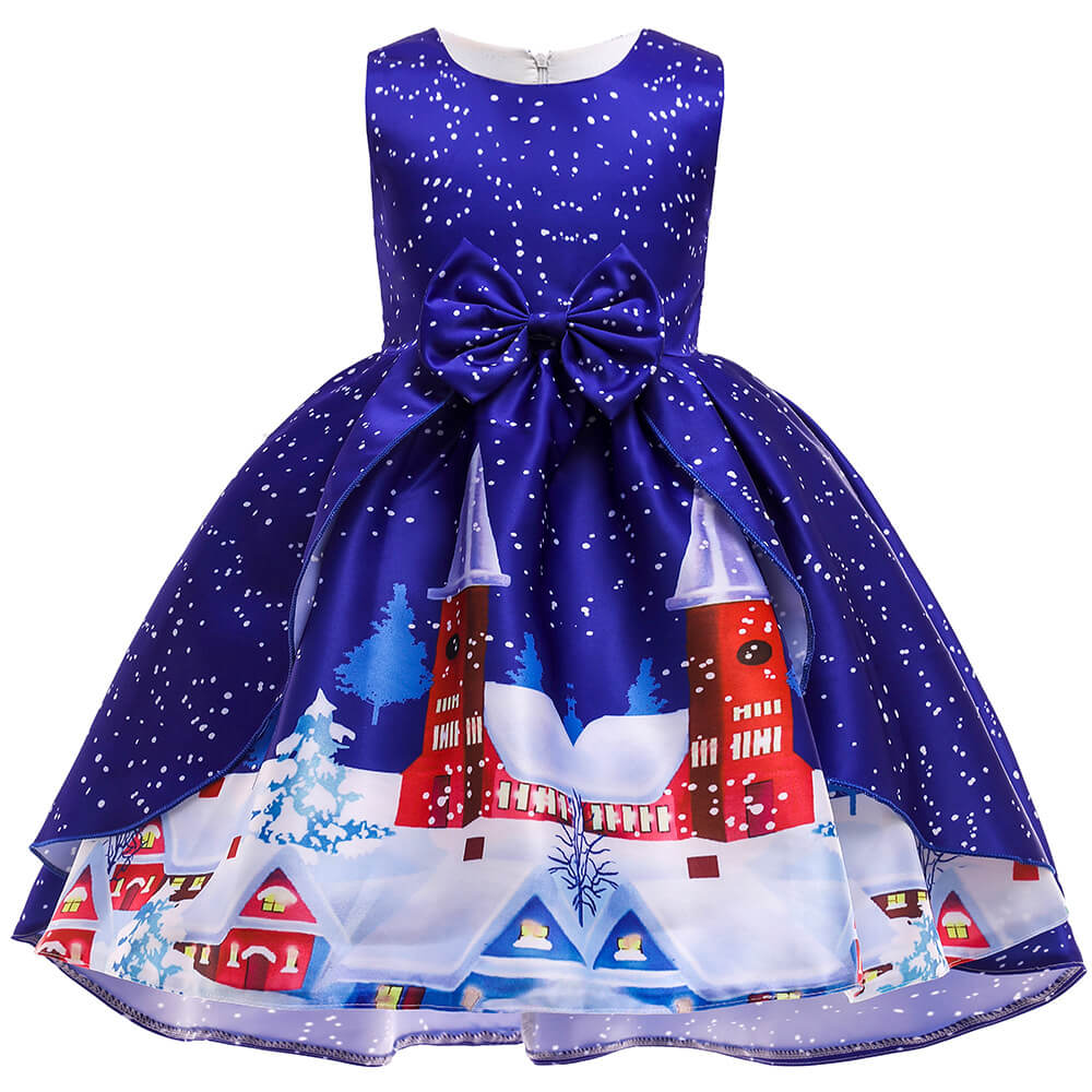 Girls Christmas Dress A Line Princess Party Dress Christmas Costume for Kids 3-8 Years