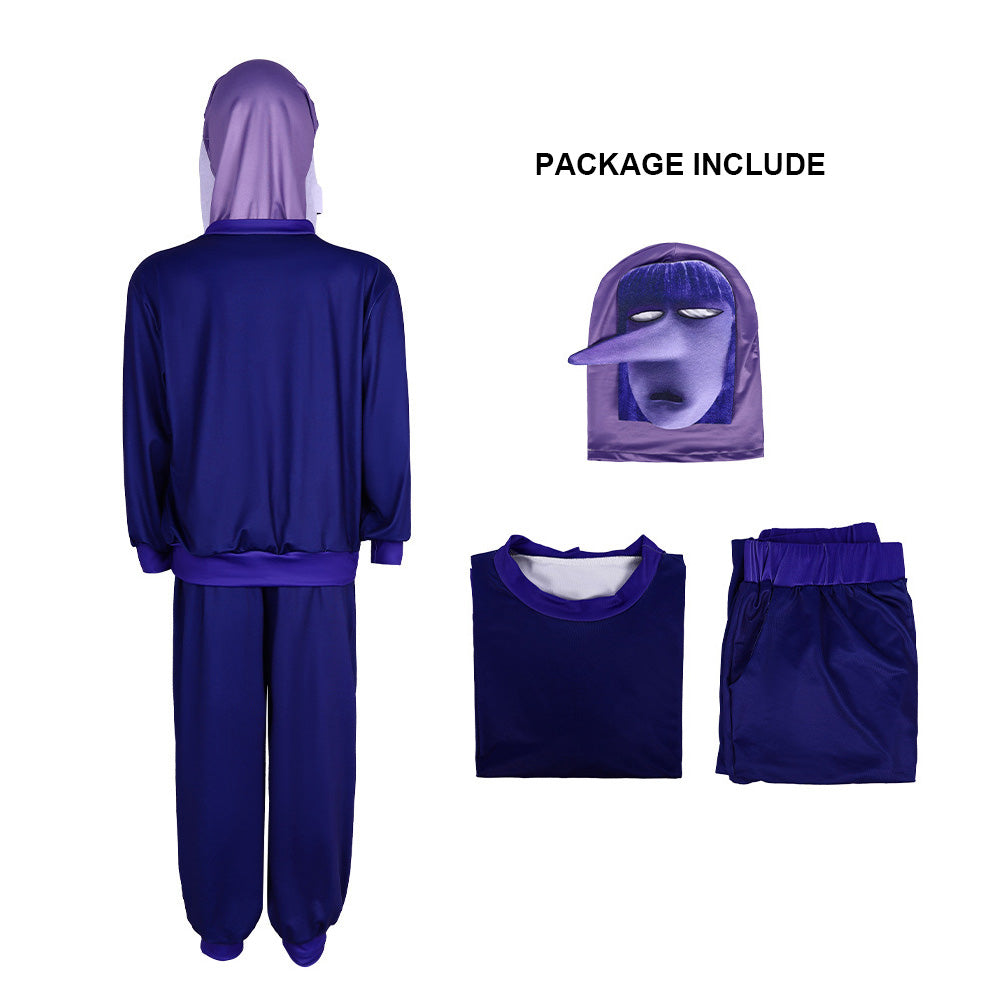 Inside Out 2 Ennui Costume Unisex Emotions Boredom from Inside Out 2 Cosplay Outfit