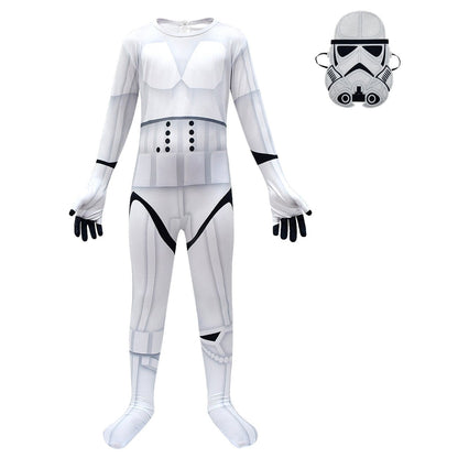 Boys Imperial Trooper Costume Storm Trooper Cosplay Outfit Battle Suit 4-12 Years