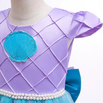 Girls Mermaid Light Up Dress Ariel Princess LED Party Outfit Tulle Seamaid Halloween Costume