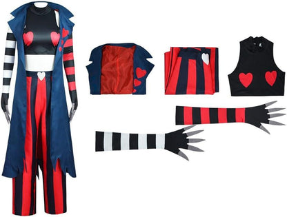 Velvette Cosplay Hazbin Costume Hotel Angel Dust Uniform Helluva Boss Outfit Halloween Jacket