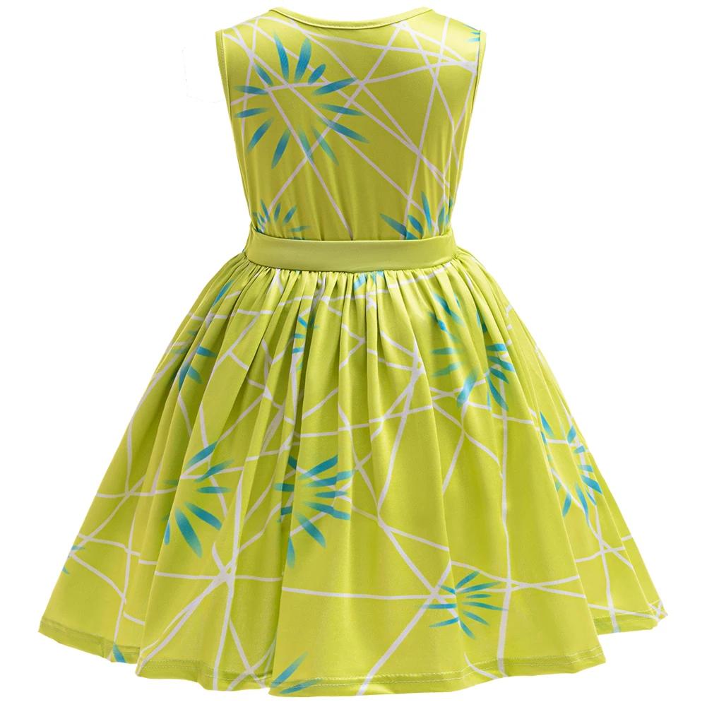 Girls Joy Dress Movie Cosplay Outfit Birthday Party Dress Yellow Printing Dress