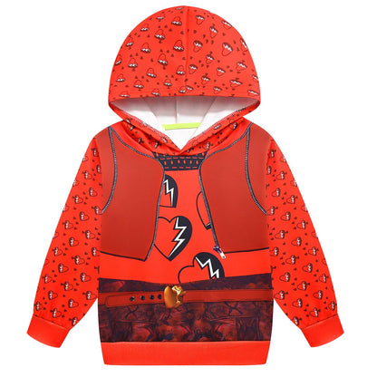 Kids Princess Red Hoodie and Pants The Rise of Red Hooded Sweat Suit for Daily Wear