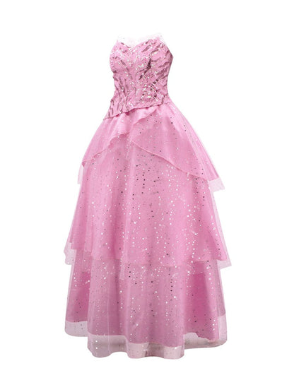 Adult Glinda Outfit The Good Witch Costume Pink Witch Fancy Dress for Party Event Musical