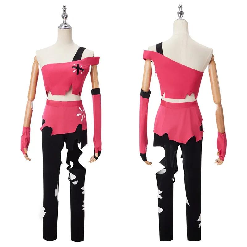 Cherri Bomb Cosplay Costume Angel Dust's Close Friend Cherri Outfit Halloween Carnival Red Suit