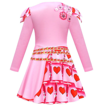 Kids Queen Of Hearts Costume The Rise of Red Princess Bridget Cosplay Outfits