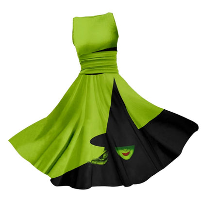 Female Wicked Dress 2024 Witch Movie Elphaba Cosplay Costume with Plus Size