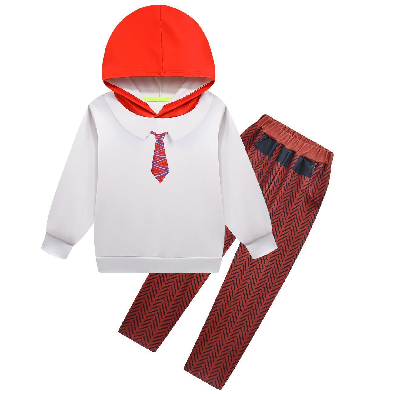 Kids Anger Costume Inside Halloween Hoodie Pants Mask Suit and Casual Sweatshirt for Daily Wear