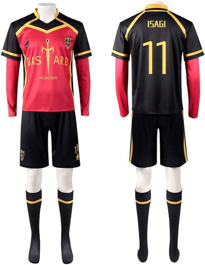 Adult Michael Kaiser Football Jersey Bastard Team Uniform Ness Cosplay Costume