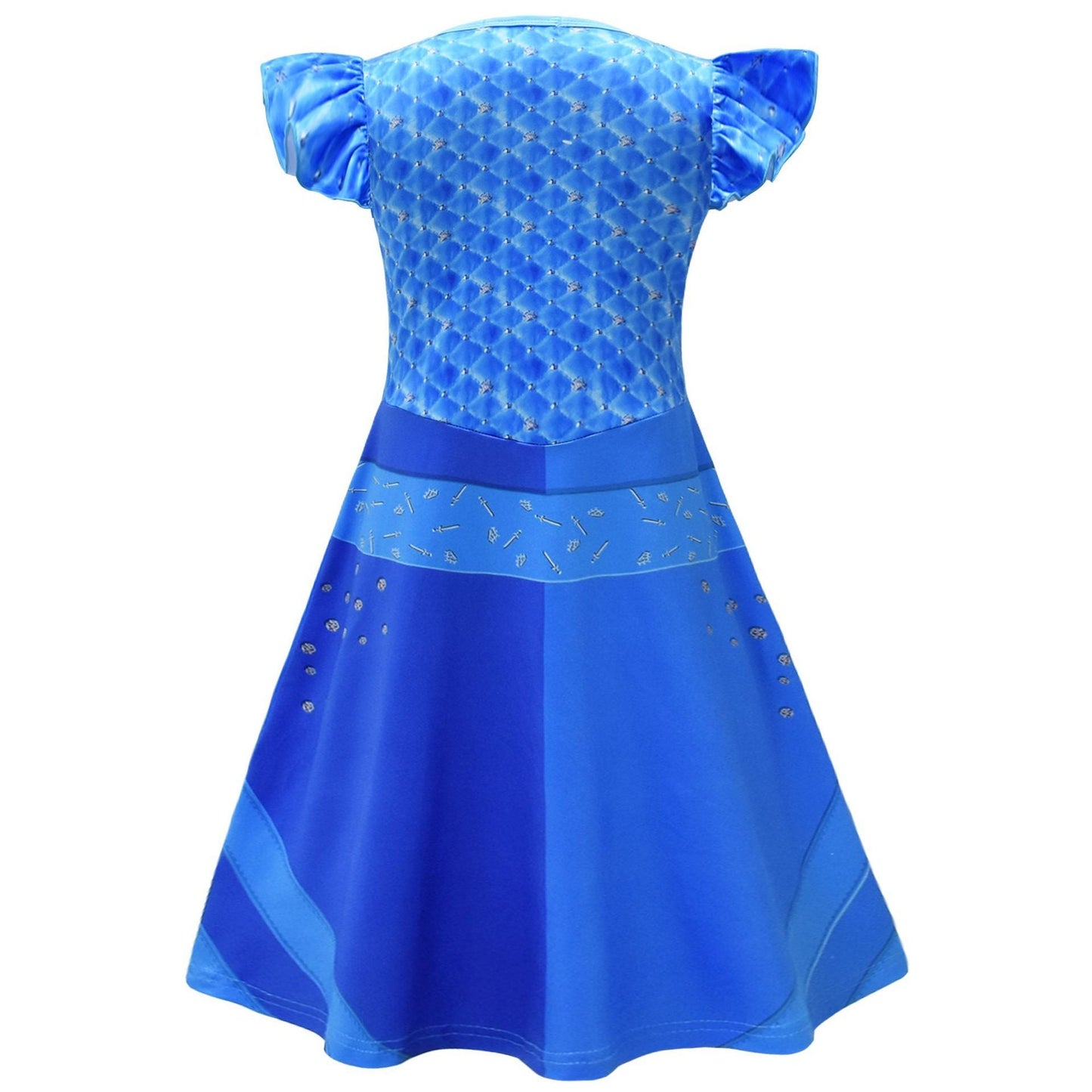 Kids The Rise of Red Dress Chloe Charming Costume Girls Halloween Blue Dress