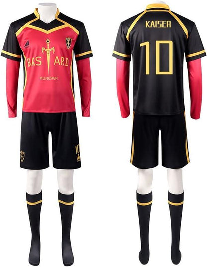 Adult Michael Kaiser Football Jersey Bastard Team Uniform Ness Cosplay Costume