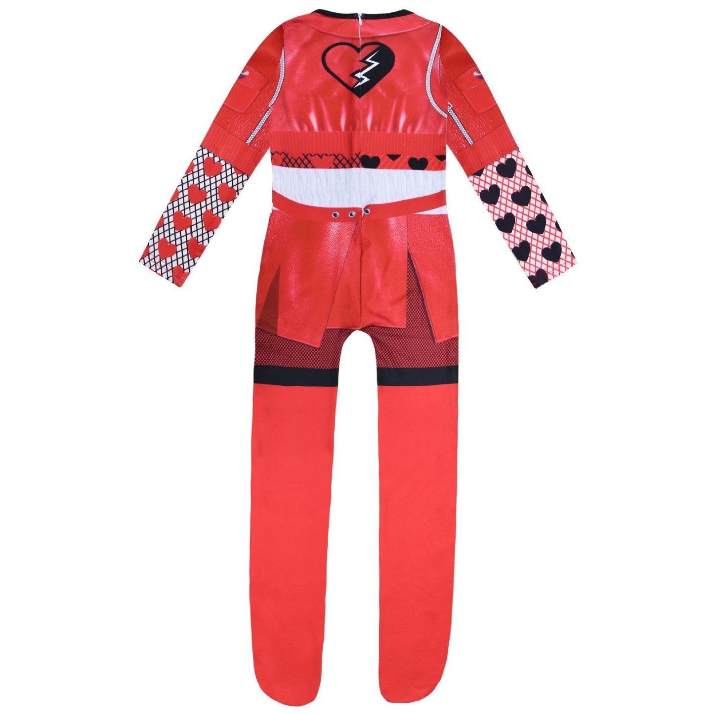 Girls Princess Red Costume with Gloves Kids Halloween Cosplay Outfit for 5-12 Years