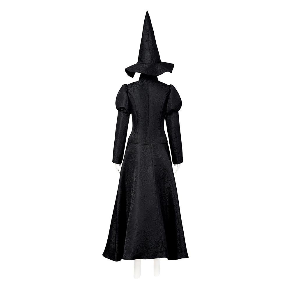 Adult Wicked the Witch Dress Women Elphaba Costume with Witch Hat for Halloween Cosplay