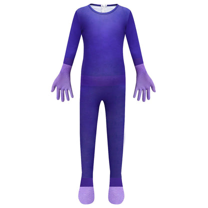 Kids Ennui Jumpsuit Inside Emotion Out Cosplay Costume with Mask for Halloween Party